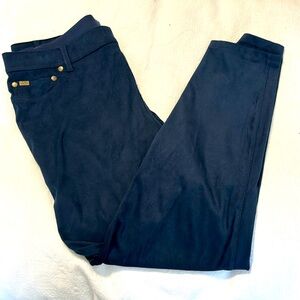 DG2 Ulta soft “suede” navy blue and bronze pants. Size PL